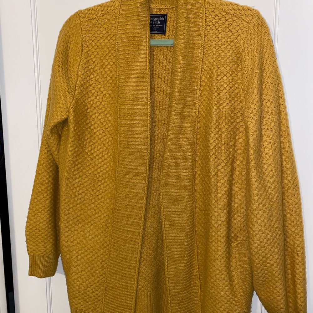 Abercrombie Mustard Cardigan